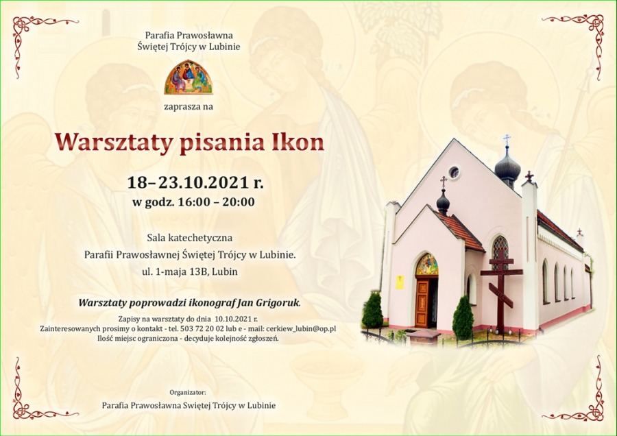 Warsztaty pisania Ikon w Lubinie.